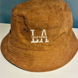 Golden Brown Corduroy Bucket Hat